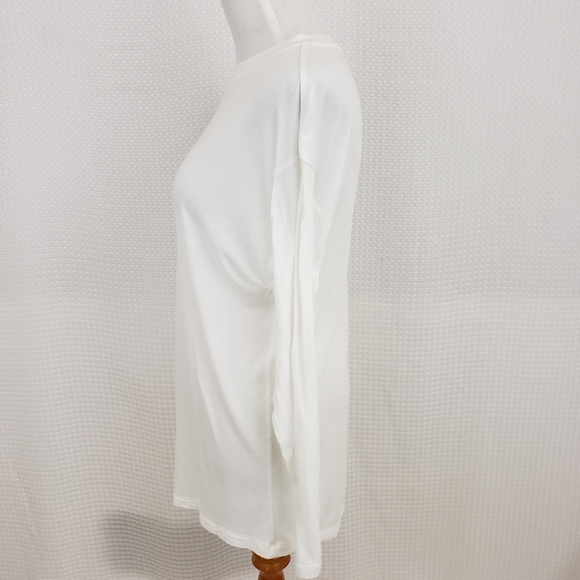 Girlfriend Collective Tee Long Sleeve Shirt Basics White T Shirt size Medium - Picture 3 of 4